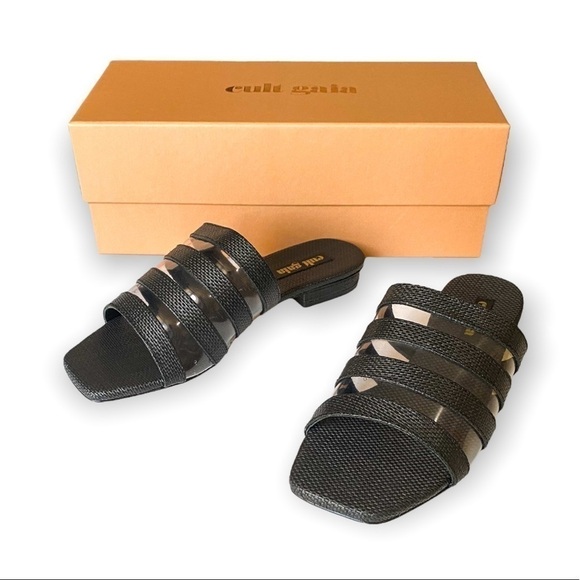 New‎ in Box, Cult Gaia Sarelle Flat Sandals, Black, Size 37EU - Picture 4 of 16